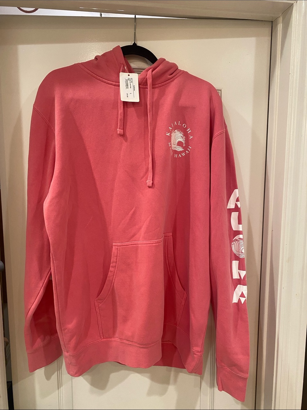 Women's Pink Pullover Hoodie Sweatshirt -